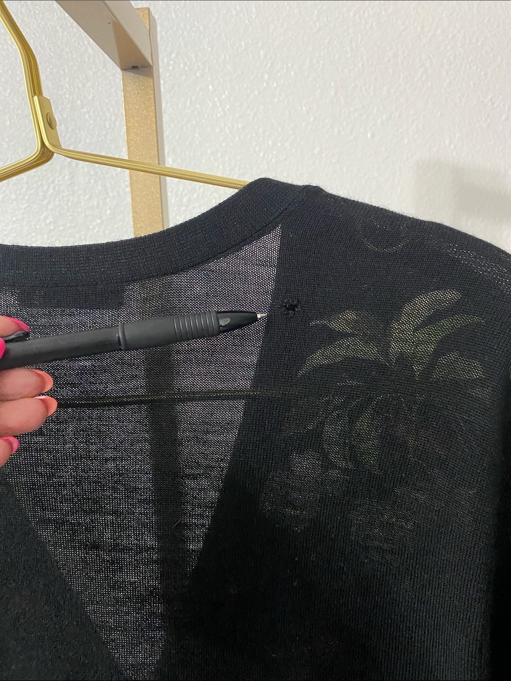 EQUIPMENT FEMME- black silk cardigan with floral print- small- NWT- *flaw - Picture 7 of 8